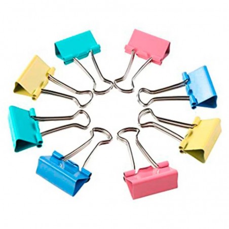 Doble Clip Acco clips  12 unidades 15mm colores