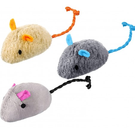 Set 3 Raton De Peluche Con Hierba Gatera Catnip Para Gatos