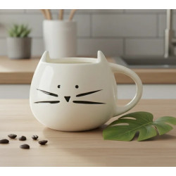 Taza Gato Color Blanco