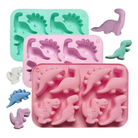 Molde de Silicona Diseño Dinosaurios