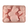 Molde de Silicona 5 conejos XL