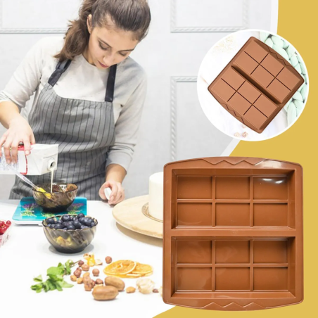 Molde de silicona Doble Barra para Chocolate Dubai